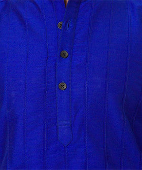 Svanik Solid Men's Straight Kurta (Blue)