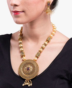 Golden Copper Necklace Set