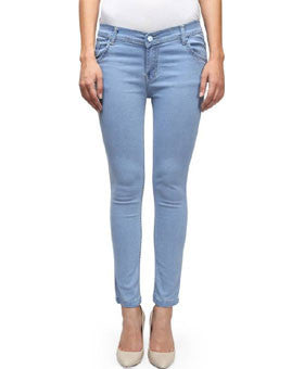 Smart girl Slim Women's Light Blue Jeans