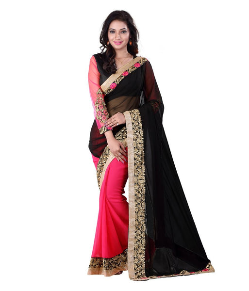 Kesar Sarees Multicoloured Georgette Saree