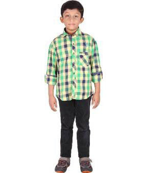 Boy's Checkered Casual Multicolor Shirt