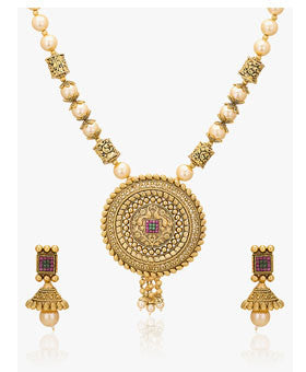 Golden Copper Necklace Set