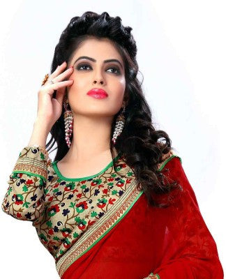 Oomph! Printed Bollywood Chiffon Sari